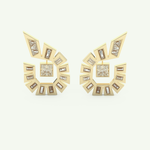 1.3 TCW Princess & Baguette Lab-Grown Diamond Earrings 1
