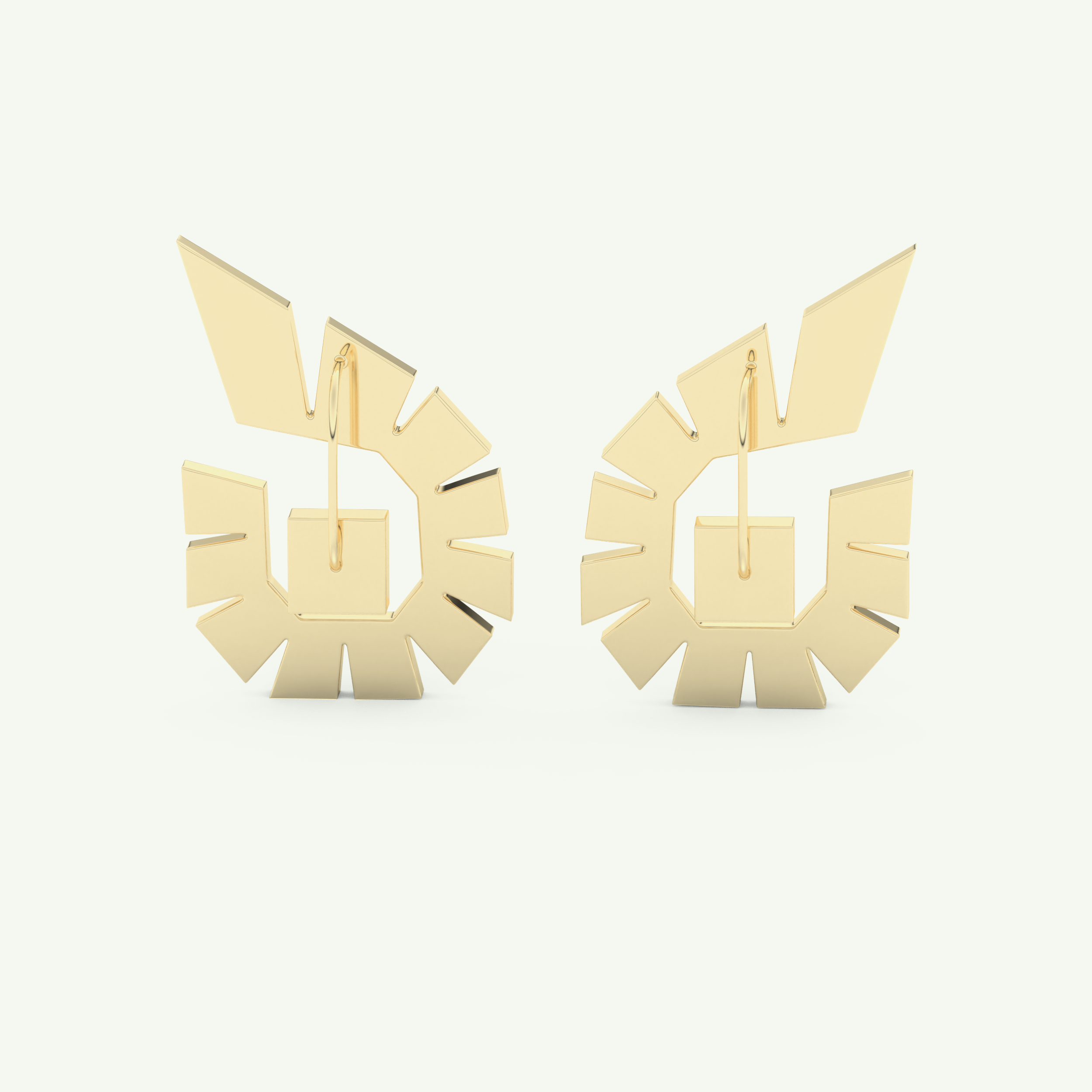 1.3 TCW Princess & Baguette Lab-Grown Diamond Earrings 2