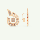 1.3 TCW Princess & Baguette Lab-Grown Diamond Earrings 8
