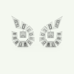 1.3 TCW Princess & Baguette Lab-Grown Diamond Earrings 9