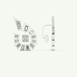 1.3 TCW Princess & Baguette Lab-Grown Diamond Earrings 12