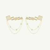 0.42 TCW Round & Baguette Lab-Grown Diamond Drop Earrings 1