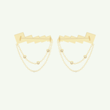 0.42 TCW Round & Baguette Lab-Grown Diamond Drop Earrings 2