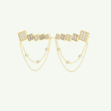 0.42 TCW Round & Baguette Lab-Grown Diamond Drop Earrings 3