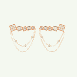 0.42 TCW Round & Baguette Lab-Grown Diamond Drop Earrings 5