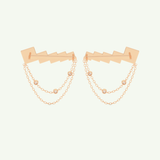 0.42 TCW Round & Baguette Lab-Grown Diamond Drop Earrings 6