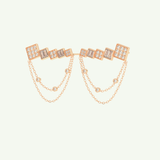 0.42 TCW Round & Baguette Lab-Grown Diamond Drop Earrings 7