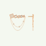 0.42 TCW Round & Baguette Lab-Grown Diamond Drop Earrings 8