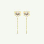 1.44 TCW Round & Emerald Lab-Grown Diamond Drop Earrings 1