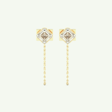 1.44 TCW Round & Emerald Lab-Grown Diamond Drop Earrings 1