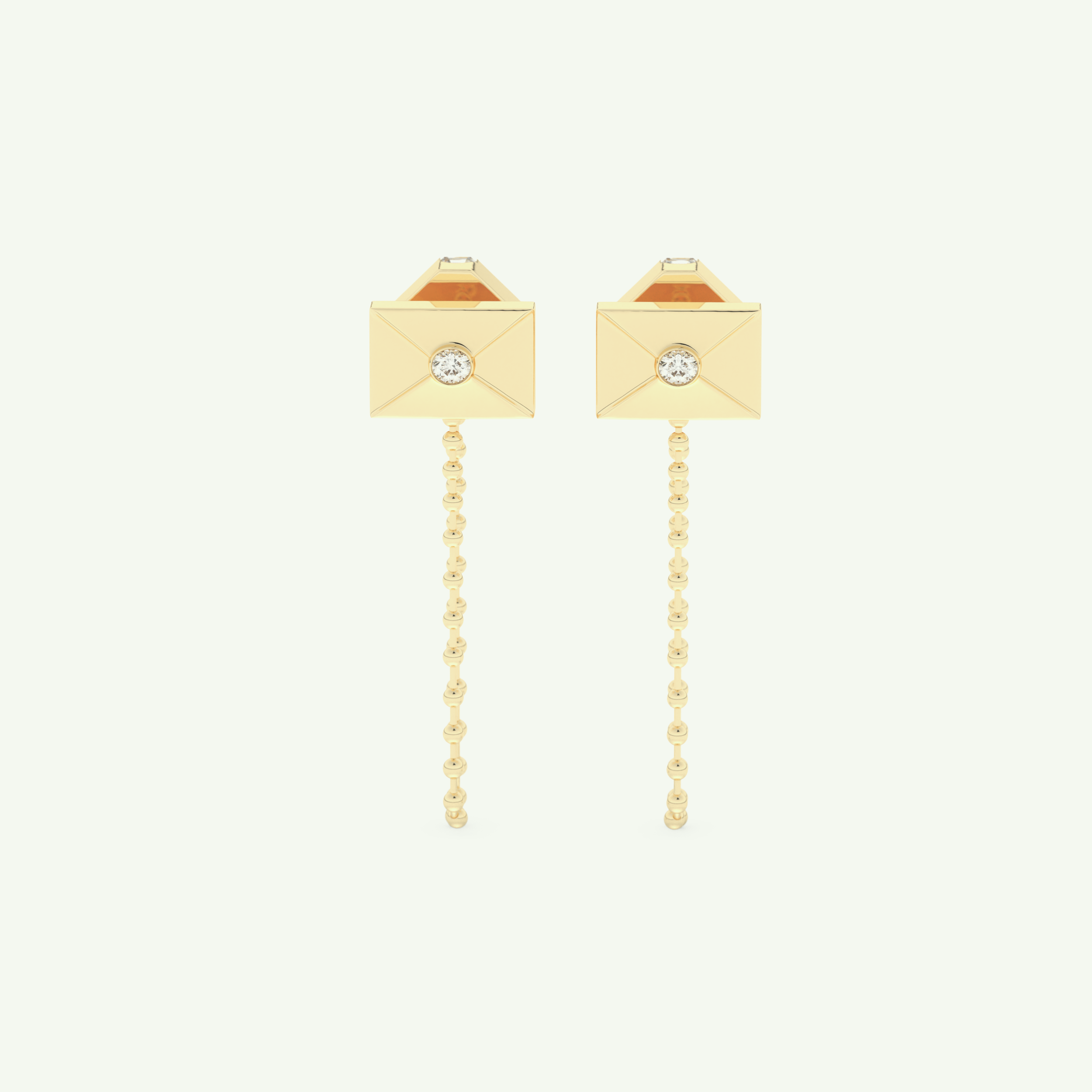 1.44 TCW Round & Emerald Lab-Grown Diamond Drop Earrings 2