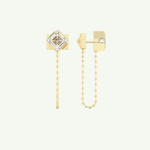 1.44 TCW Round & Emerald Lab-Grown Diamond Drop Earrings 4