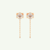 1.44 TCW Round & Emerald Lab-Grown Diamond Drop Earrings 5