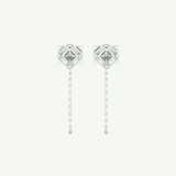 1.44 TCW Round & Emerald Lab-Grown Diamond Drop Earrings 9