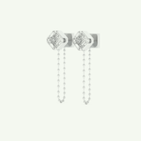 1.44 TCW Round & Emerald Lab-Grown Diamond Drop Earrings 11