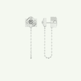 1.44 TCW Round & Emerald Lab-Grown Diamond Drop Earrings 12
