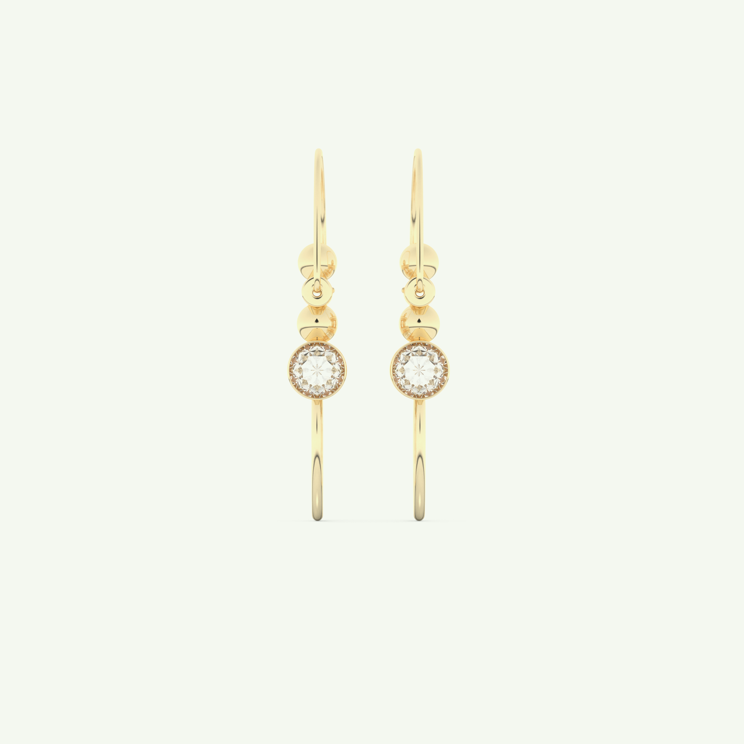 0.15 TCW Round Lab-Grown Diamond Drop Earrings 1