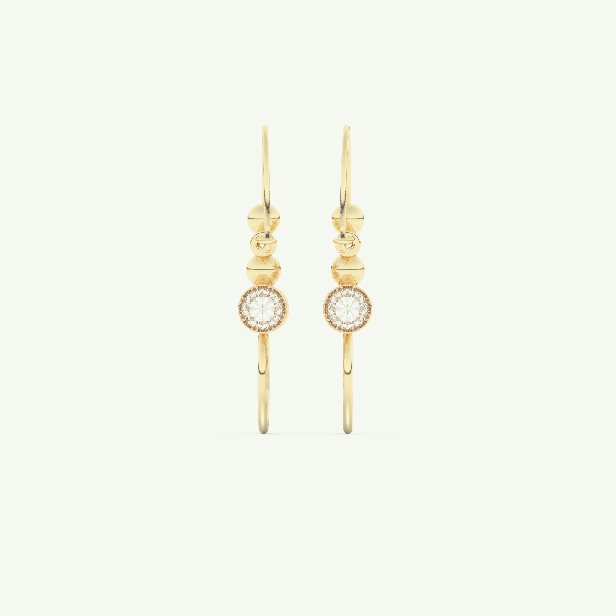 0.15 TCW Round Lab-Grown Diamond Drop Earrings 2