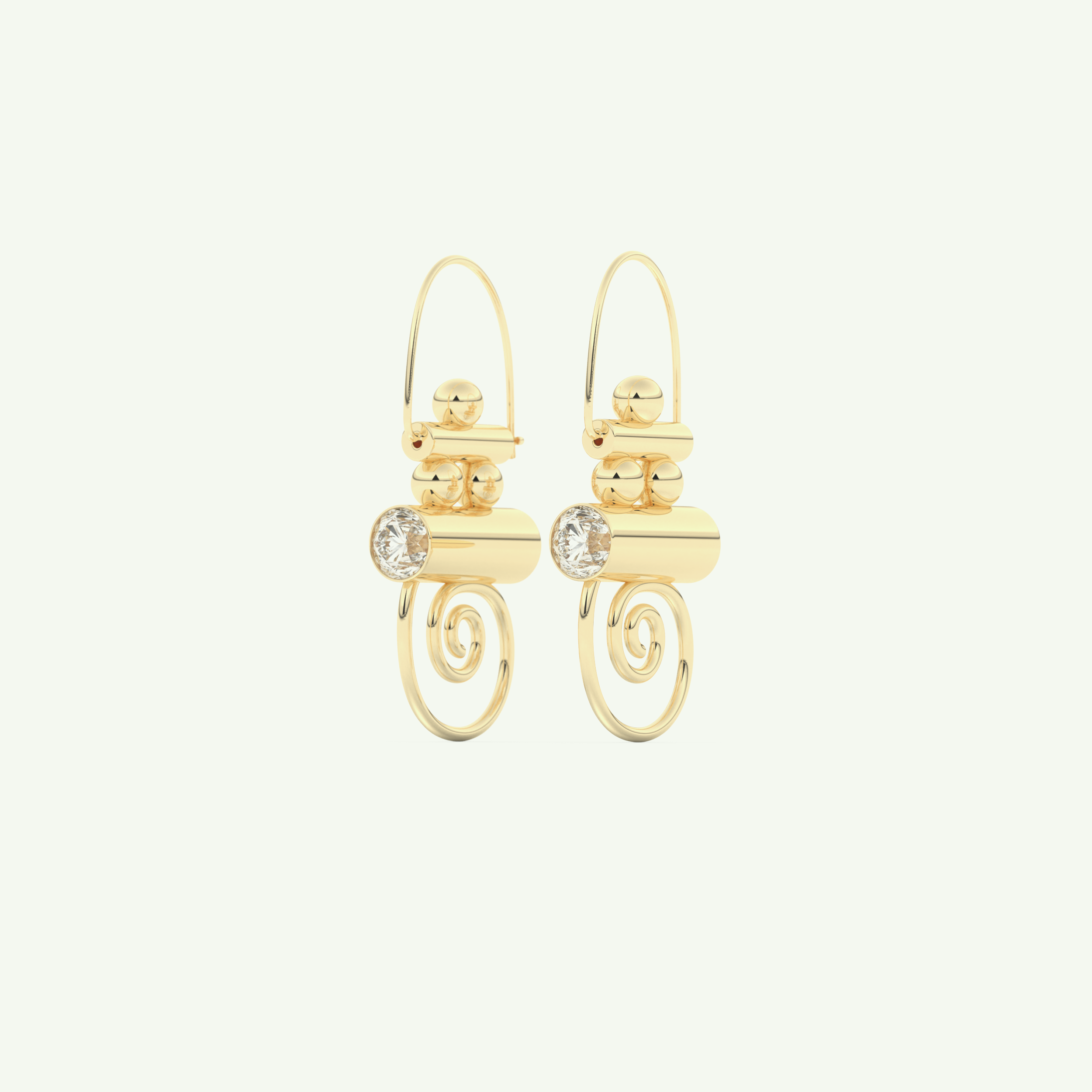 0.15 TCW Round Lab-Grown Diamond Drop Earrings 3