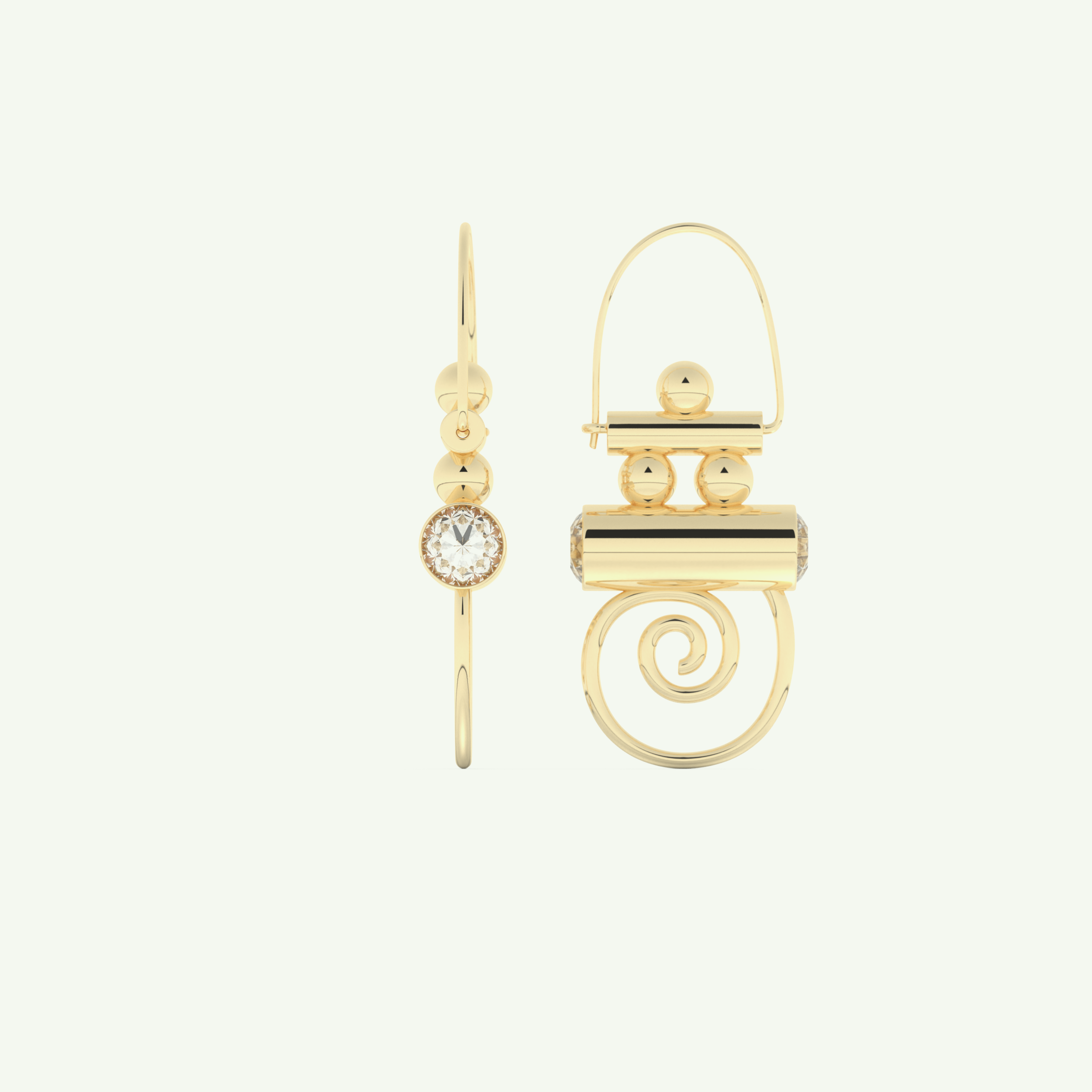 0.15 TCW Round Lab-Grown Diamond Drop Earrings 4