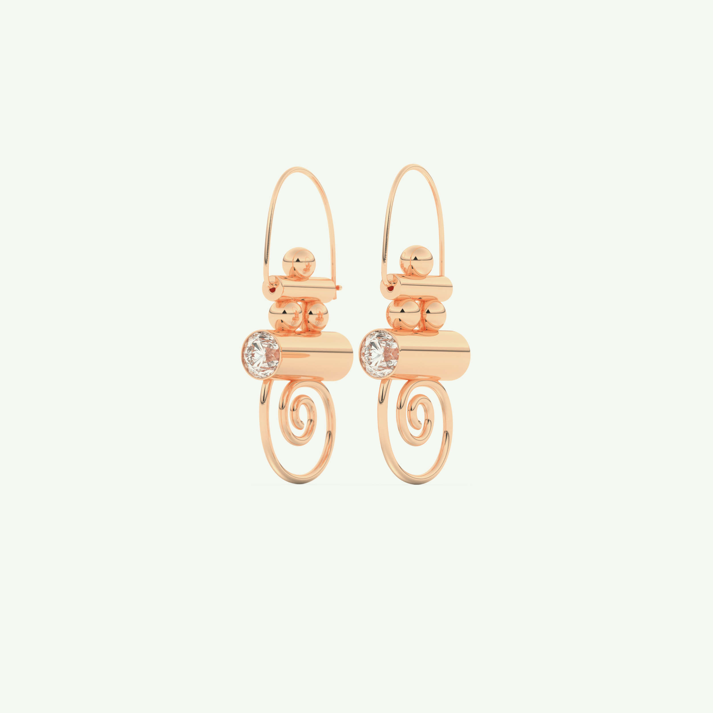 0.15 TCW Round Lab-Grown Diamond Drop Earrings 7