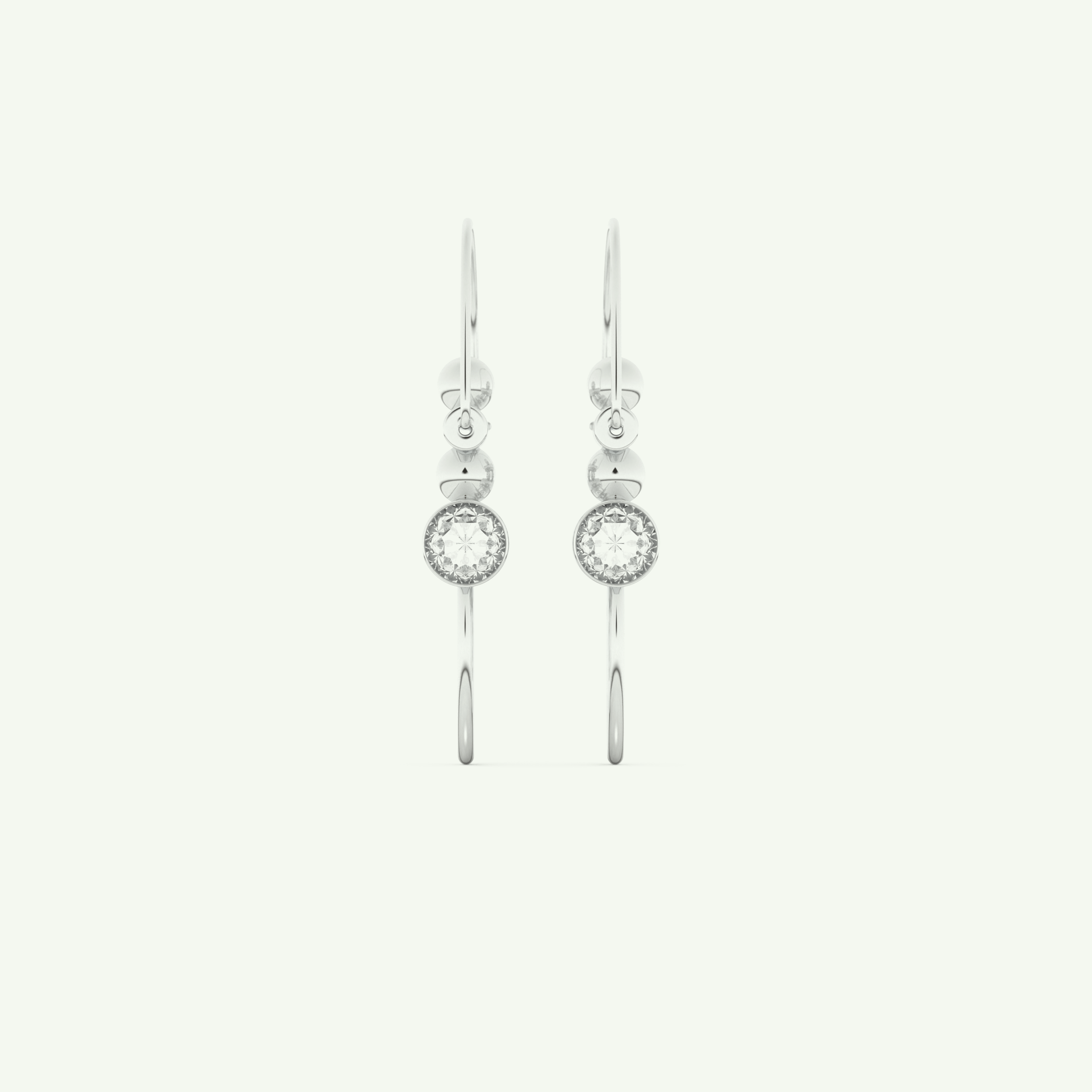 0.15 TCW Round Lab-Grown Diamond Drop Earrings 9