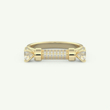 1.07 CT Round Cut Lab-Grown Diamond Wedding Band 1