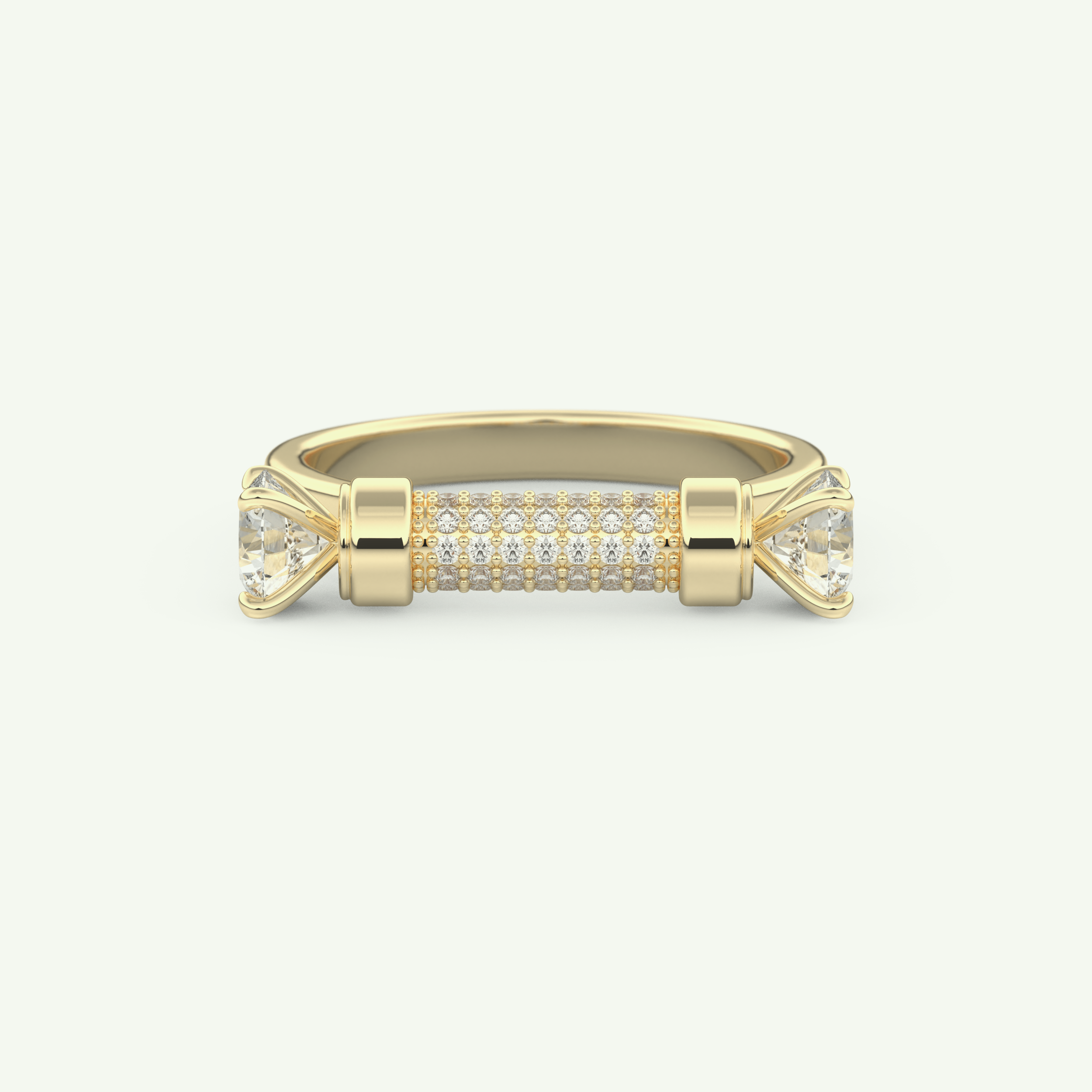 1.07 CT Round Cut Lab-Grown Diamond Wedding Band 1