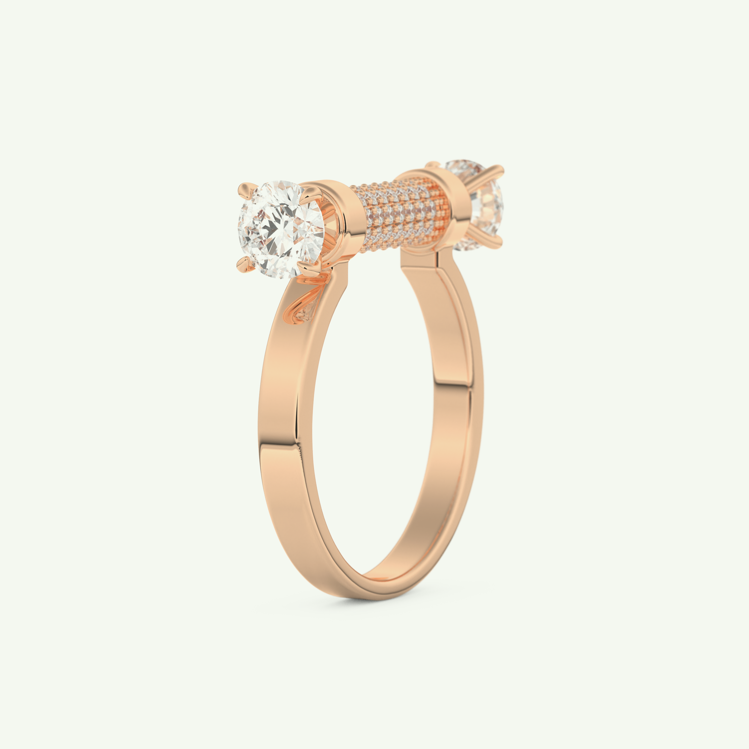 1.07 CT Round Cut Lab-Grown Diamond Wedding Band 10