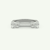 1.07 CT Round Cut Lab-Grown Diamond Wedding Band 13