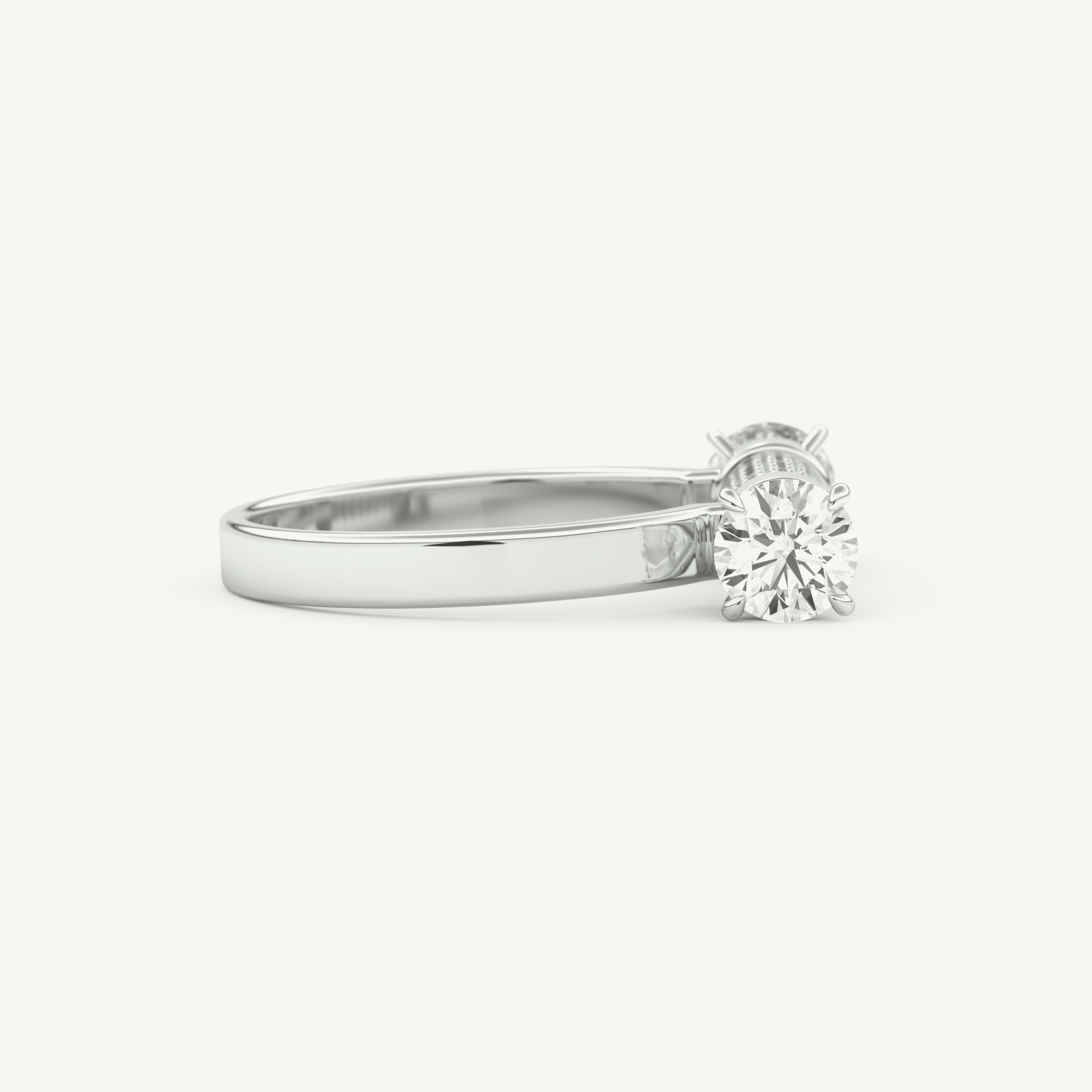 1.07 CT Round Cut Lab-Grown Diamond Wedding Band 14