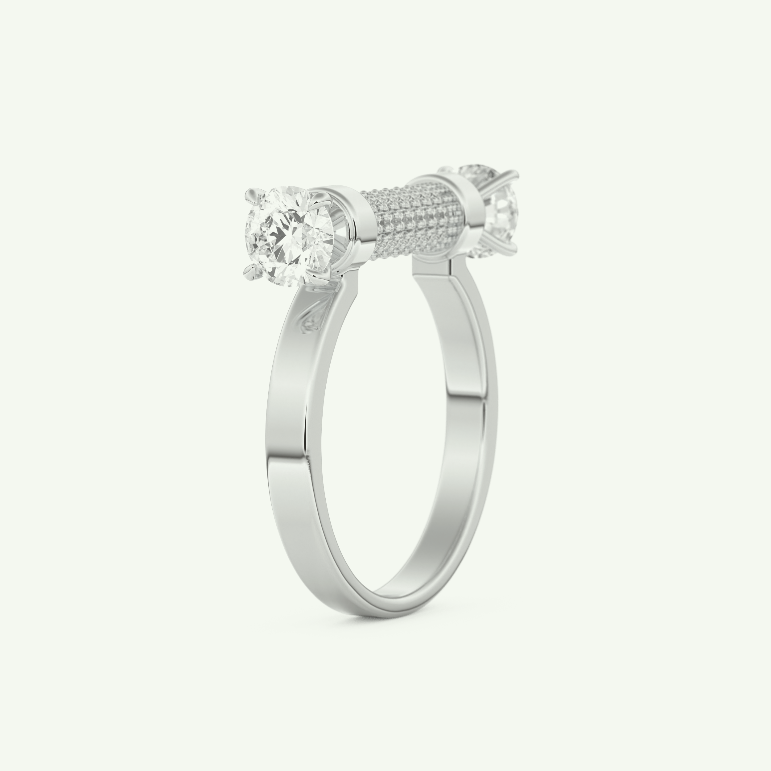 1.07 CT Round Cut Lab-Grown Diamond Wedding Band 16