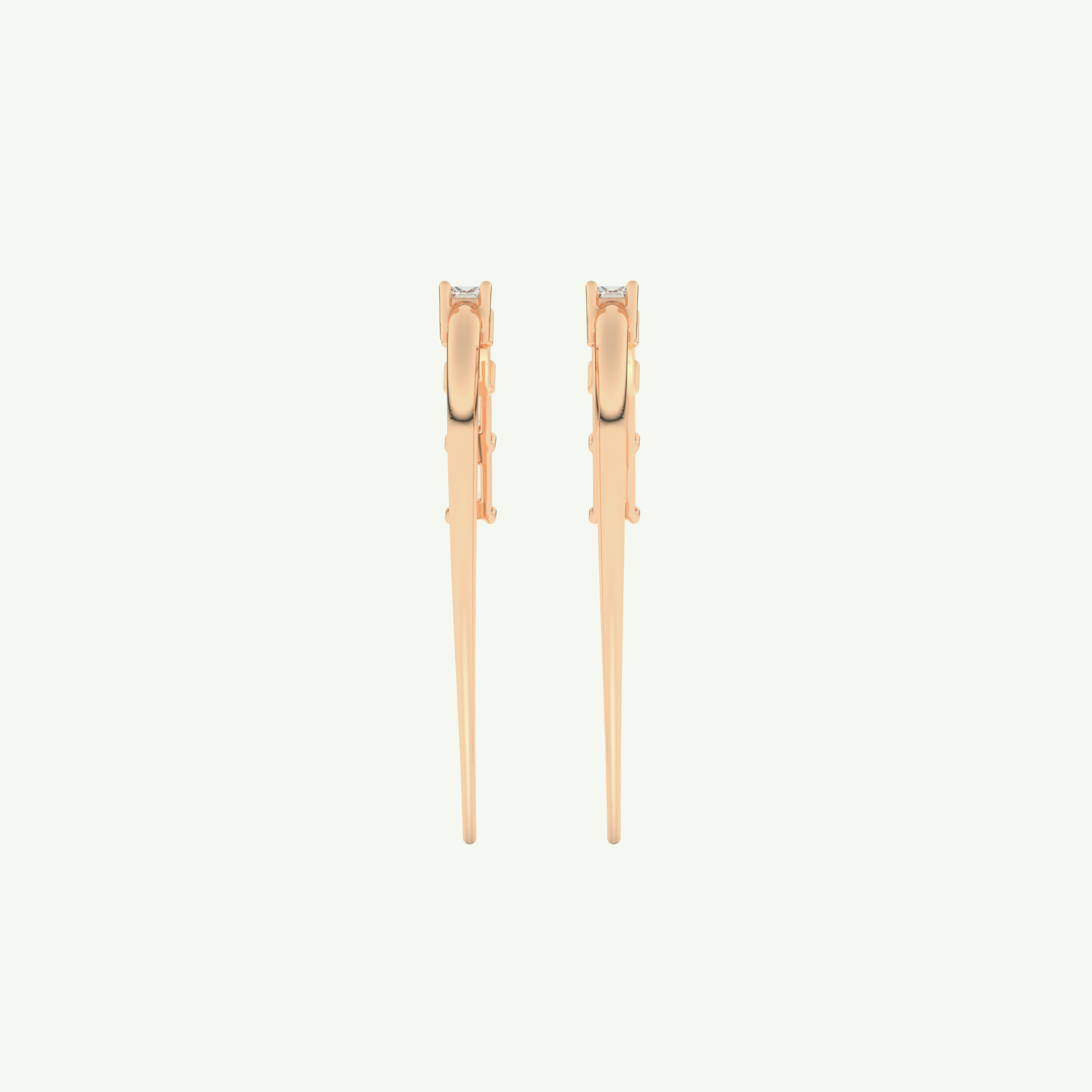 0.77 TCW Straight Baguette Lab-Grown Diamond Drop Earrings 6