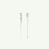 0.77 TCW Straight Baguette Lab-Grown Diamond Drop Earrings 10