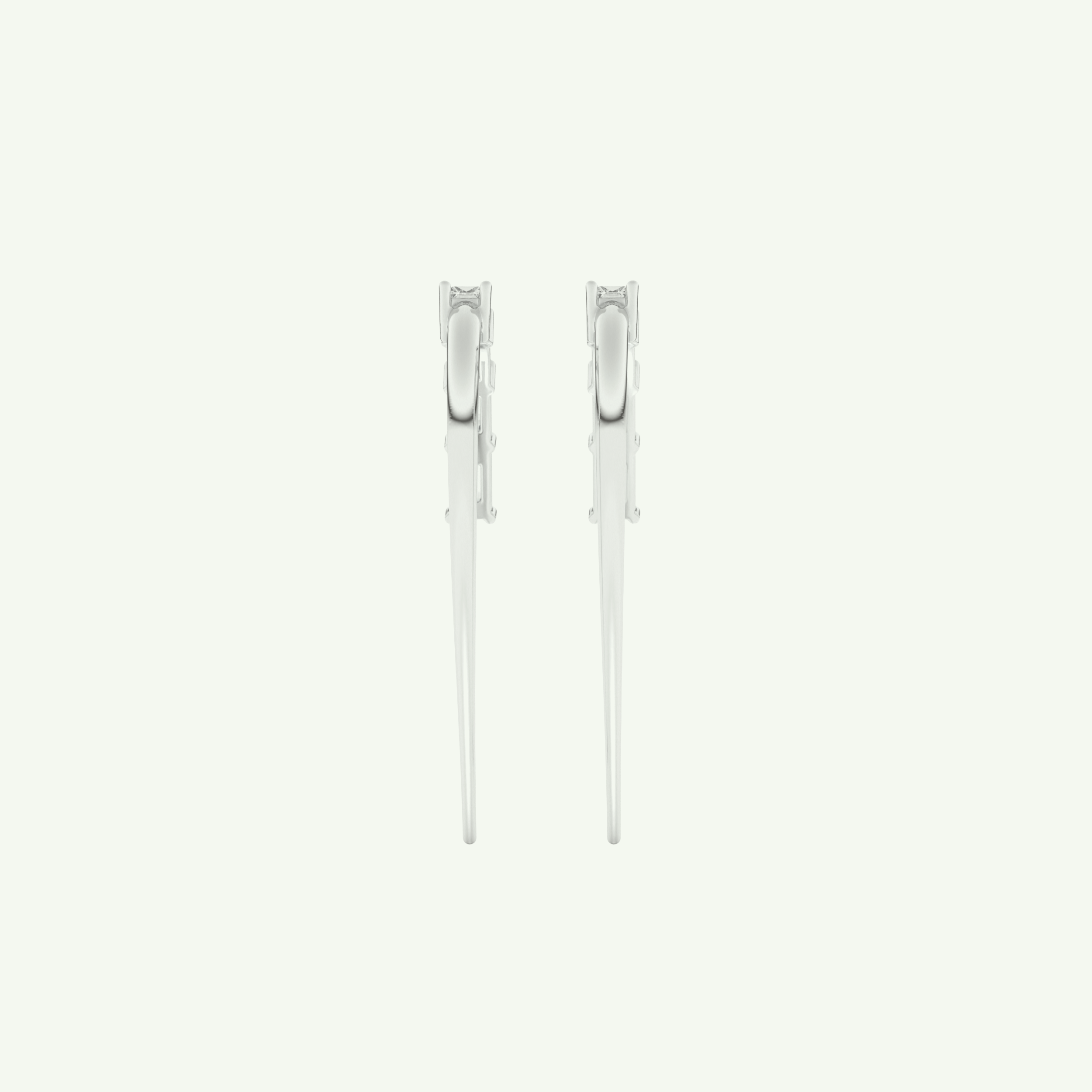 0.77 TCW Straight Baguette Lab-Grown Diamond Drop Earrings 10