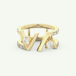 1.18 TCW Round & Baguette Straight Cut Lab-Grown Diamond Wedding Band 1