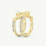 1.18 TCW Round & Baguette Straight Cut Lab-Grown Diamond Wedding Band 4