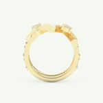 1.18 TCW Round & Baguette Straight Cut Lab-Grown Diamond Wedding Band 5