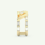 1.18 TCW Round & Baguette Straight Cut Lab-Grown Diamond Wedding Band 6