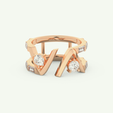 1.18 TCW Round & Baguette Straight Cut Lab-Grown Diamond Wedding Band 7