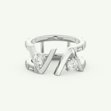 1.18 TCW Round & Baguette Straight Cut Lab-Grown Diamond Wedding Band 13