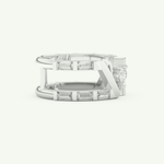 1.18 TCW Round & Baguette Straight Cut Lab-Grown Diamond Wedding Band 14