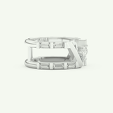 1.18 TCW Round & Baguette Straight Cut Lab-Grown Diamond Wedding Band 14