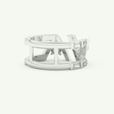 1.18 TCW Round & Baguette Straight Cut Lab-Grown Diamond Wedding Band 15