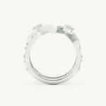 1.18 TCW Round & Baguette Straight Cut Lab-Grown Diamond Wedding Band 17