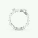 1.18 TCW Round & Baguette Straight Cut Lab-Grown Diamond Wedding Band 17