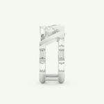1.18 TCW Round & Baguette Straight Cut Lab-Grown Diamond Wedding Band 18