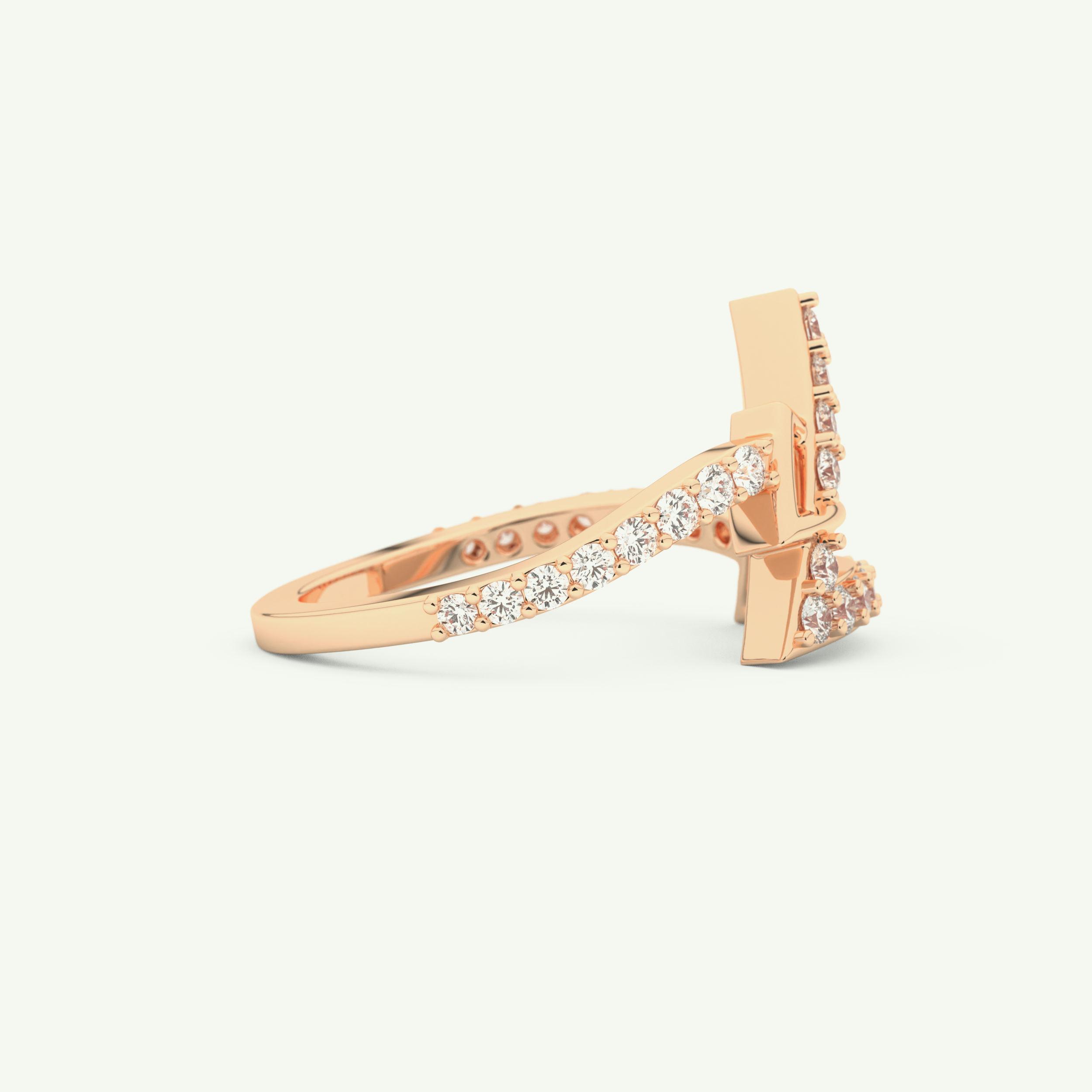 0.56 TCW Round Cut Lab-Grown Diamond Wedding Band 8