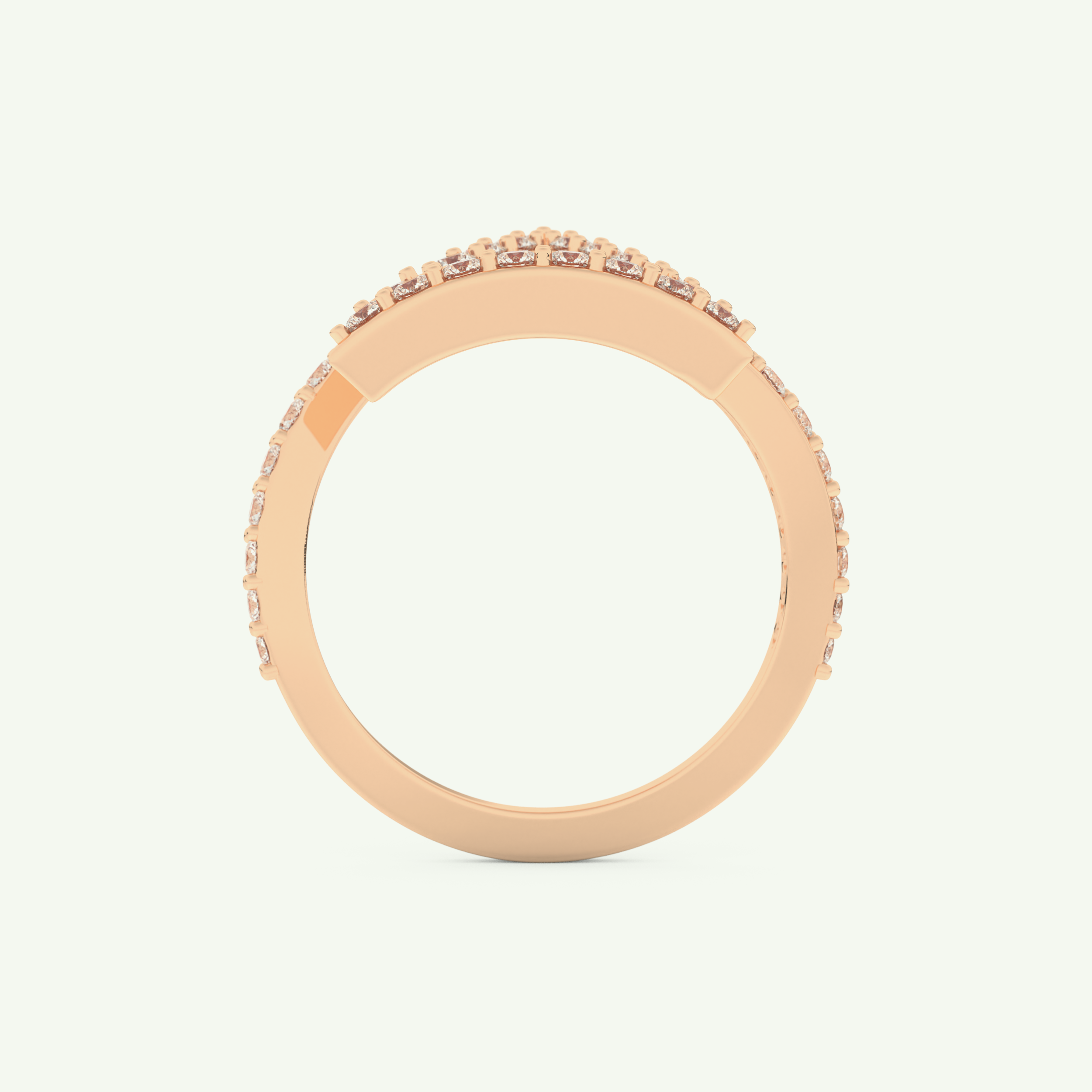 0.56 TCW Round Cut Lab-Grown Diamond Wedding Band 11