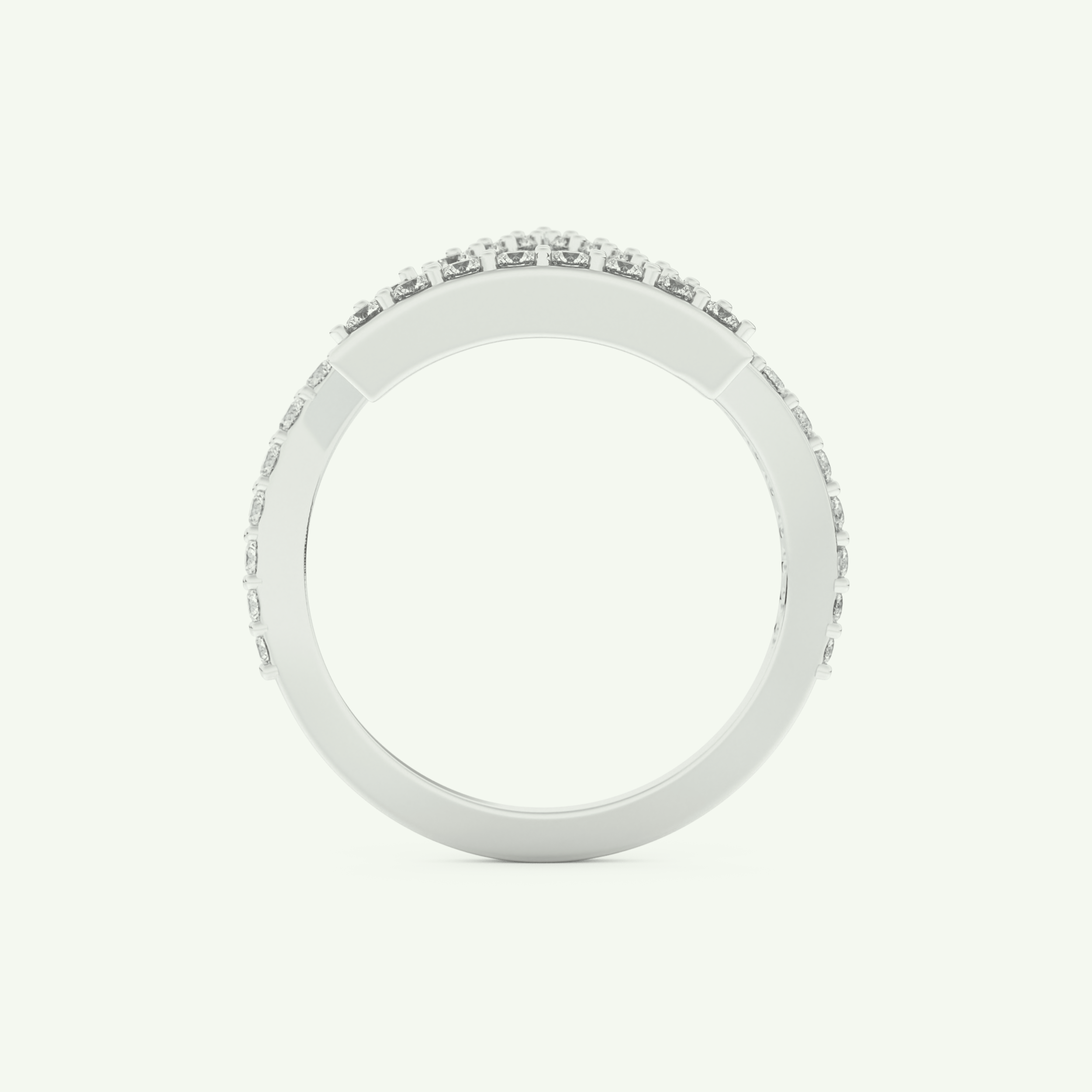 0.56 TCW Round Cut Lab-Grown Diamond Wedding Band 17